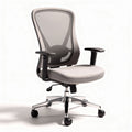 Mesh office chair with adjustable armrests and swivel base gray 40 x 60 x 100cm